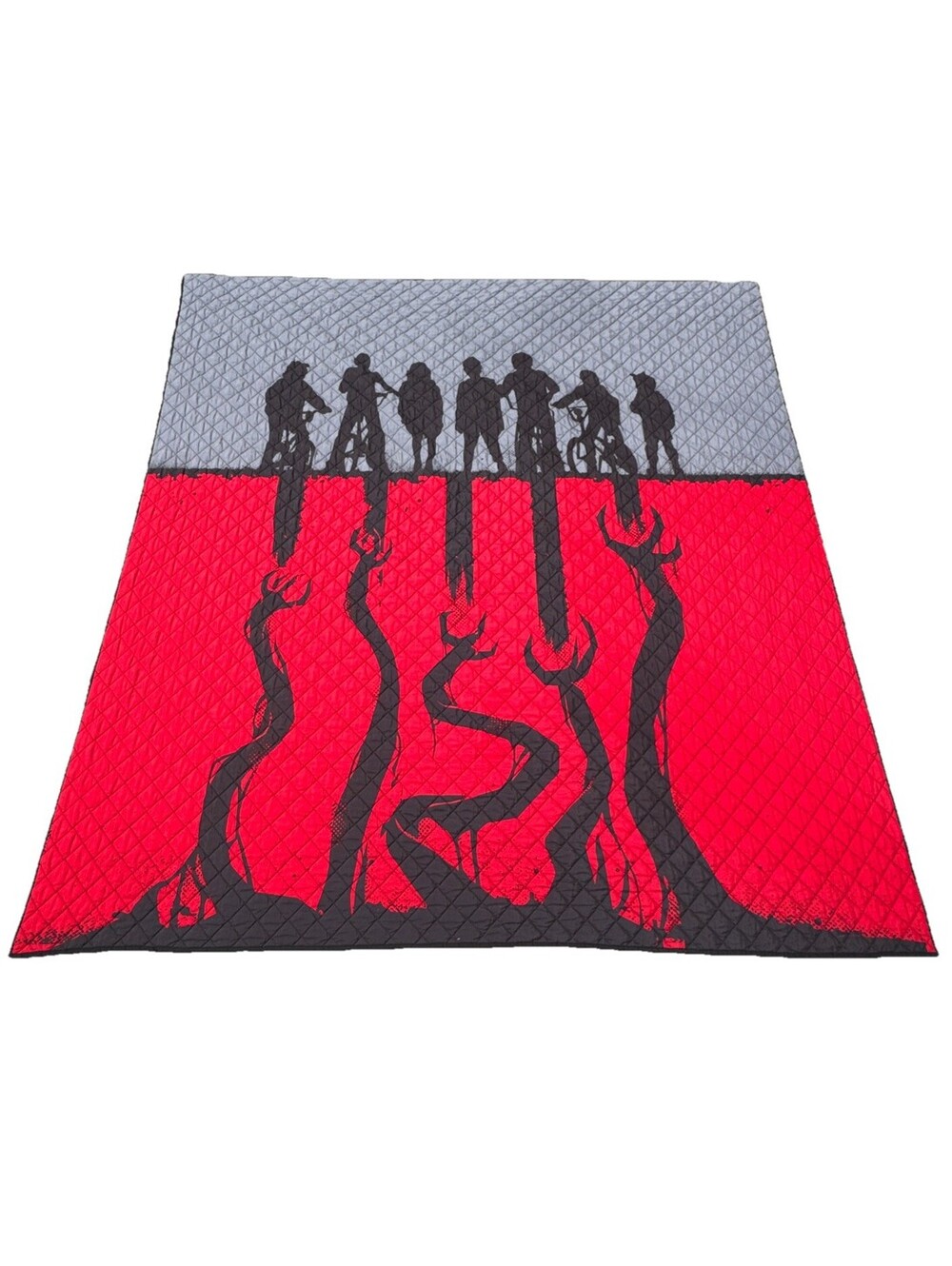 Stranger Things Upside Down World Bed Comforter 85x90” Red, Black, Gray Preowned